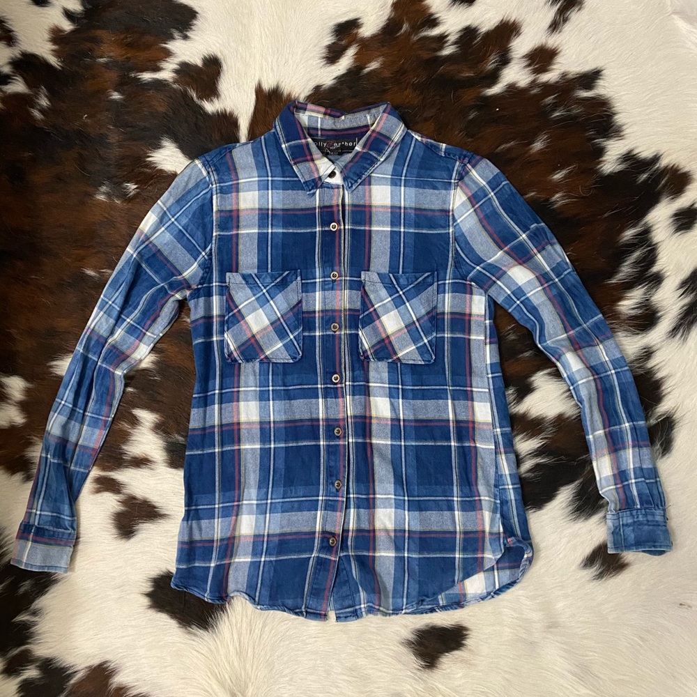 Polly & Esther Blue Flannel